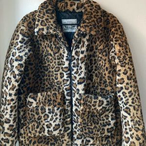 Levi Fuzzy Jacket - Cheetah Print Size M